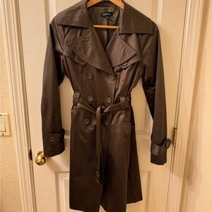 Chocolate brown Bebe trench coat.  Size M.